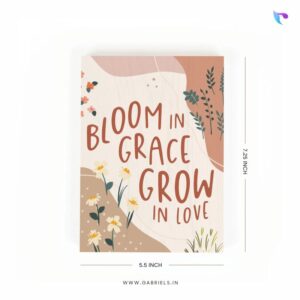 Bloom in grace grow in love | Christian Wood Block Decor