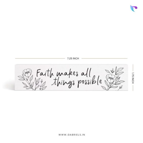 Faith Makes All Things | Christian Wood Block Decor