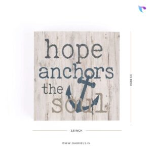 Hope anchors the soul | Christian Wood Block Decor