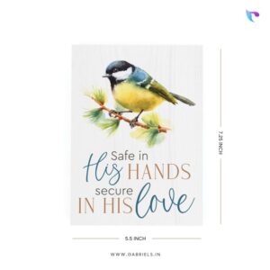 Safe in his hands secure in his love | Christian Wood Block Decor