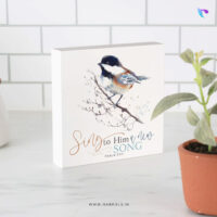 Sing to the lord a new song | Christian Wood Block Decor