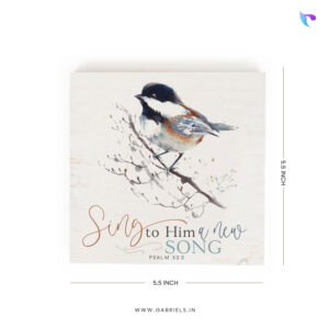 Sing to the lord a new song | Christian Wood Block Decor