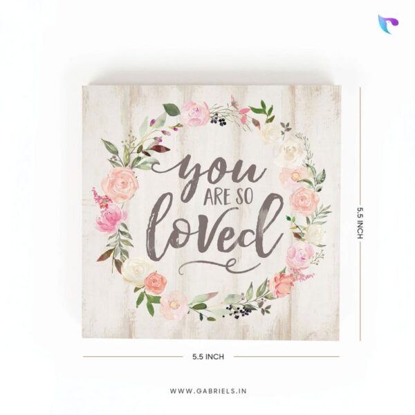 You are so loved | Christian Wood Block Decor