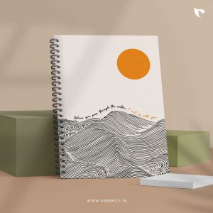 When you pass through the waters, I will be with you | Christian Notepad