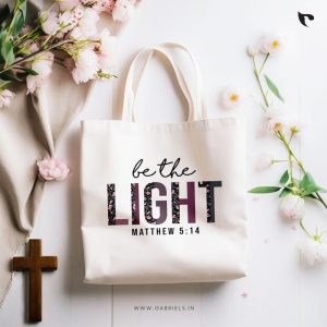 Be the light | Christian Tote Bag Zipper