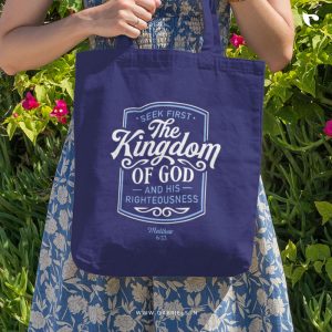 Seek first the kingdom of God | Christian Tote Bag Zipper
