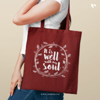 It is well with my soul | Christian Tote Bag Zipper