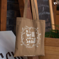 It is well with my soul | Christian Tote Bag Zipper