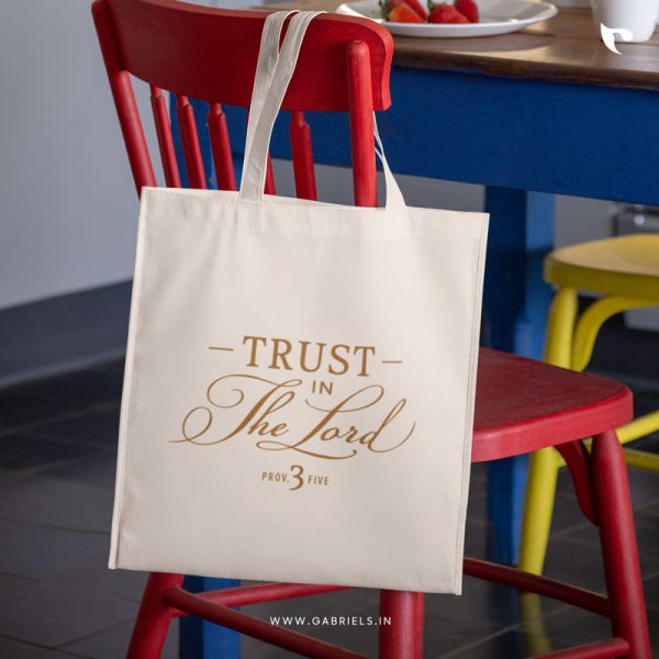 Trust in the Lord | Christian Tote Bag Zipper