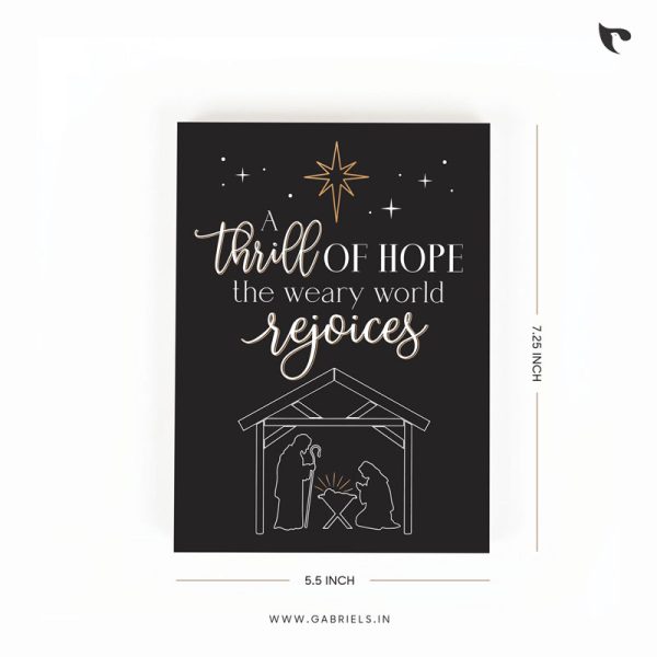 A thrill of hope the weary world rejoices | Christian Wood Block Decor