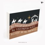 Be filled with wonder Be touched by peace | Christian Wood Block Decor