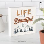 Life is beautiful | Christian Wood Block Decor