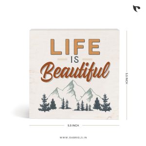 Life is beautiful | Christian Wood Block Decor