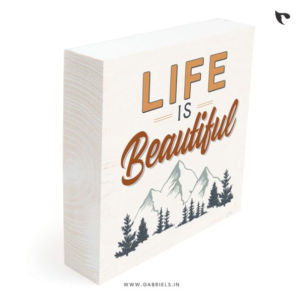 Life is beautiful | Christian Wood Block Decor