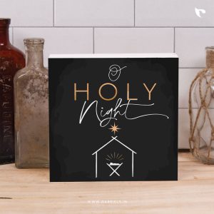 O holy night | Christian Wood Block Decor