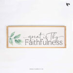 Great is thy faithfulness | Bible Verse Frame | Christian Wall Decor