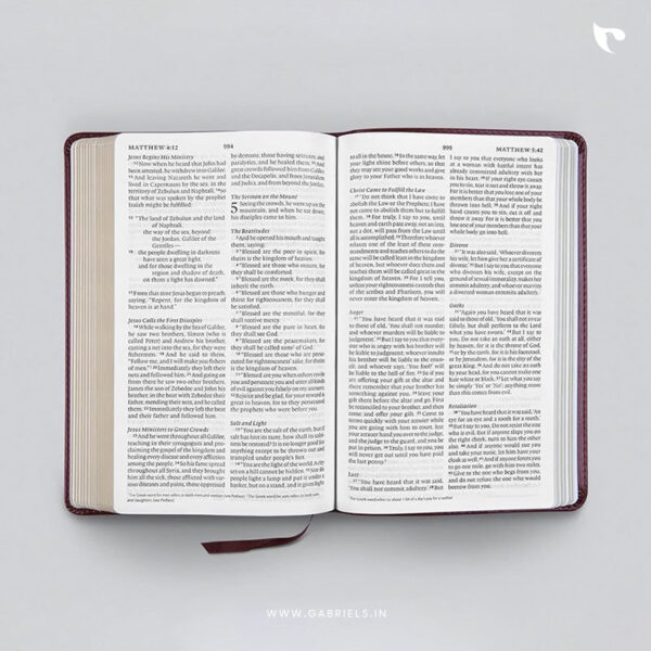 BBL27as ESV Large Print Thinline Bible Esv Thinline Bible Trutone Mahogany 5