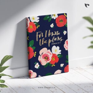 For I Know the plans Bible Verse Canvas