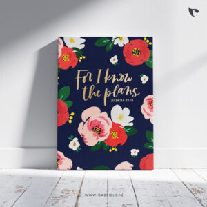 For I Know the plans Bible Verse Canvas
