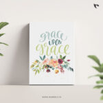 Grace upon Grace Bible Verse Canvas