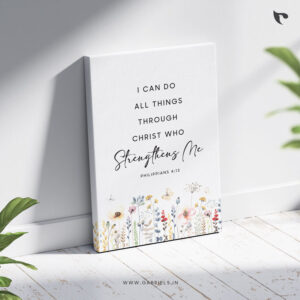 I can do all things through Christ who strengthens me Bible Verse Canvas