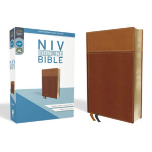 BBL53as NIV Thinline Bible Imitation Leather Tan Red Letter Edition New International Version Thinline Tan b