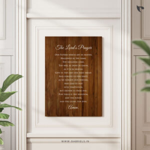 The Lord's Prayer | Premium Teakwood | Engraved letters | Bible Verse Wood Decor