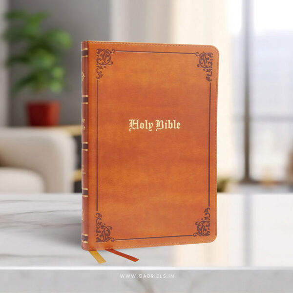 BBL56as KJV Thinline Bible Large Print Vintage Series Leathersoft Tan Red Letter Comfort Print Holy Bible King James Version a