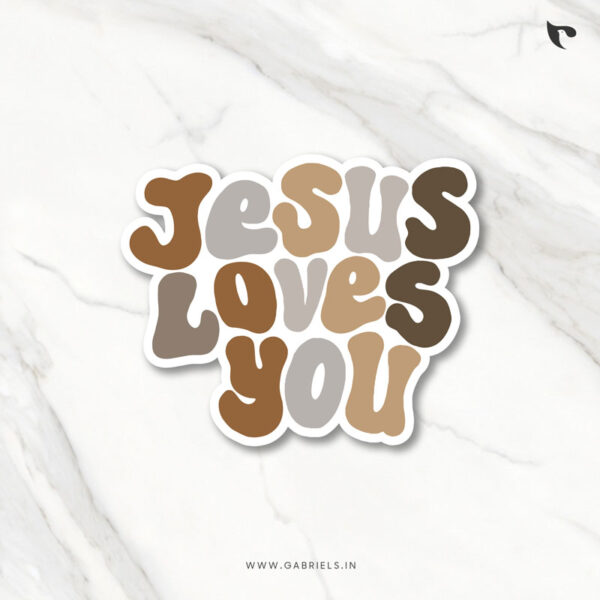 Christian sticker 10 jesus loves you b