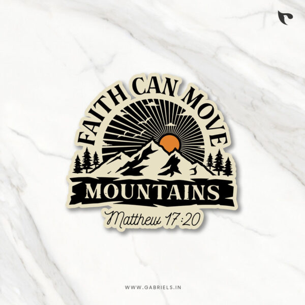 Christian sticker 4 faith can move mountains a