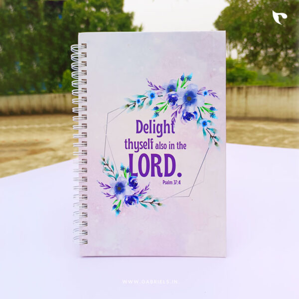 Christian Notepad 12 delight thyself also in the lord a