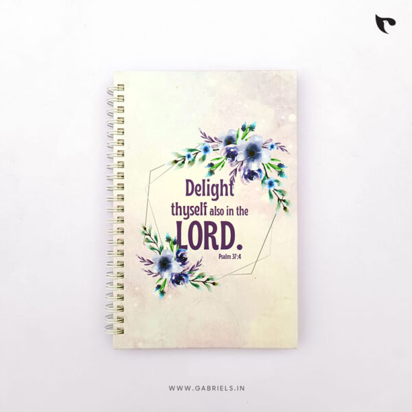 Christian Notepad 12 delight thyself also in the lord b