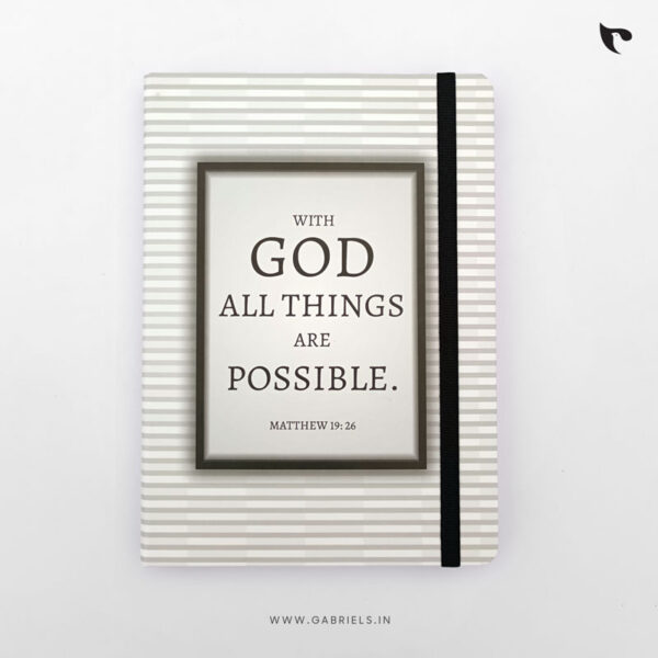 Christian Notepad 14 with God all things are possible b