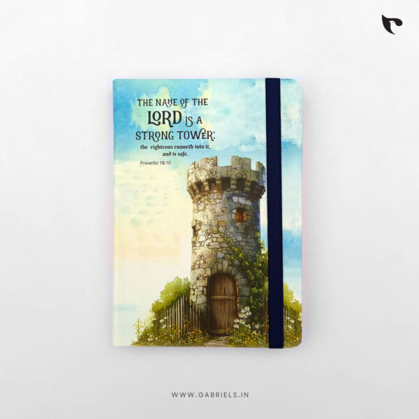 Christian Notepad 9 the name of the lord is a strong tower b