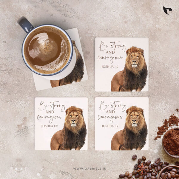 Christian coaster 20 be strong and courageous c