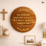 As for me Wooden Plaque | Joshua 24:15 Christian Wood Decor - Image 2