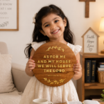 As for Me and My House Wooden Plaque | Joshua 24:15 Christian Wall Decor