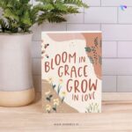 Bloom in grace grow in love | Christian Wood Block Decor