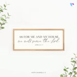 As for me and my house, we will serve the Lord (Joshua 24:15) | Bible Verse Frame | Christian Wall Decor