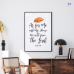 As for Me and My House (Joshua 24:15) | Bible Verse Frame | Christian Wall Decor