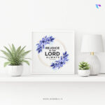 Rejoice in the Lord always (Philippians 4:4) | Bible Verse Frame | Christian Wall Decor