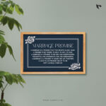 Marriage promise | Bible Verse Frame | Christian Wall Decor (24x15 Inch)