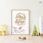 Under His wings you will find Refuge (Psalm 91:4) | Bible Verse Frame | Christian Wall Decor
