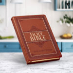 Saddle Tan Faux Leather Large Print Thinline King James Version Bible with Thumb Index