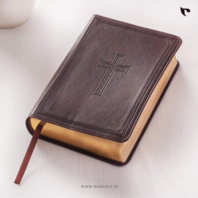 Bible_BBL-8_KJV-Holy-Bible_-Large-Print-Compact_-Dark-Brown-Faux-Leather-wRibbon-Marker_Red-Letter-_King-James-Version_a.jpg KJV Holy Bible, Large Print Compact, Dark Brown Faux Leather & Ribbon Marker, Red Letter, King James Version - Image 1