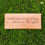 As for me and my house we will serve the Lord Teak Wooden Plaque | Christian Wood Decor