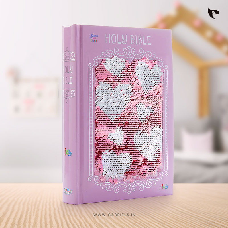 Christian-Kids-Books-20_Sequin-Sparkle-and-Change-Bible_a.jpg ICB, Sequin Sparkle and Change Bible, Hardcover, Pink: International Children's Bible - Image 1