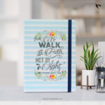 For we walk by faith not by sight (2 Corinthians 5:7) A5 Size Journal | Notepad