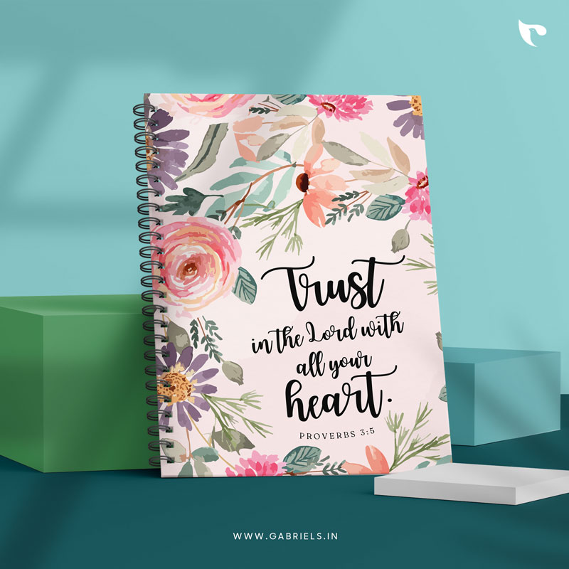 Christian-Notepad-Trust-in-the-lord-with-all-your-heart_NP1_a-1.jpg Trust in the lord with all your heart | Christian Notepad - Image 1