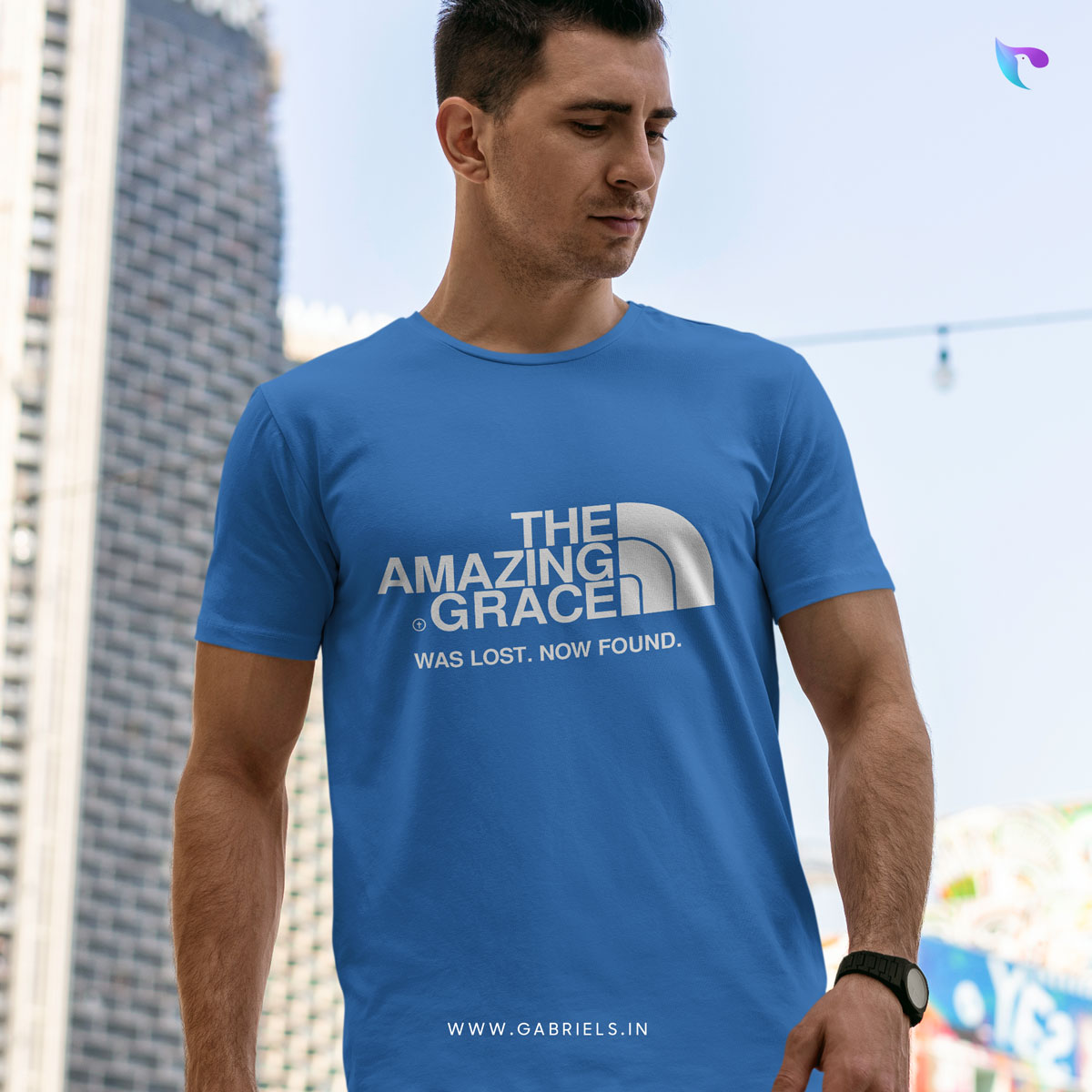 Christian-bible-verse-t-shirt-11-m_the-Amazing-Grace_a_1.jpg The Amazing Grace | Christian Bible Verse T-Shirt | Men's - Image 1